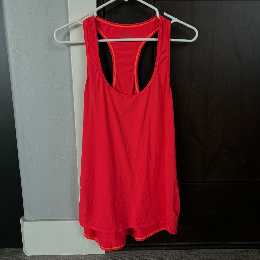Athleta size large bright coral tank top good condition